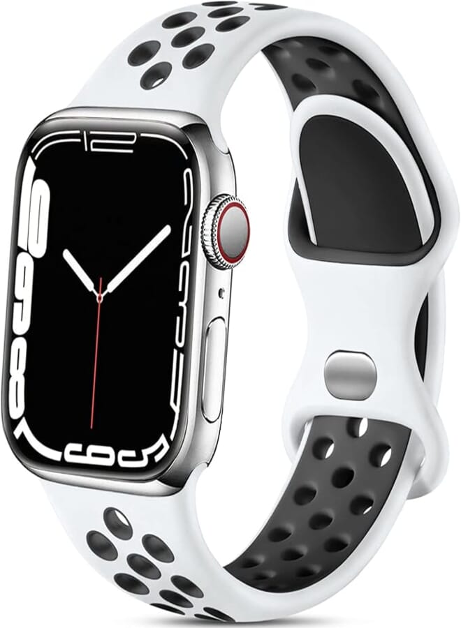 Lerobo Sport Band Compatible with Apple Watch Band 38mm 40mm 41mm 45mm 44mm 42mm 49mm for Women Men,Soft Silicone Breathable Wristband Replacement Strap for iWatch Ultra 2 SE Series 9 8 7 6 5 4 3 2 1